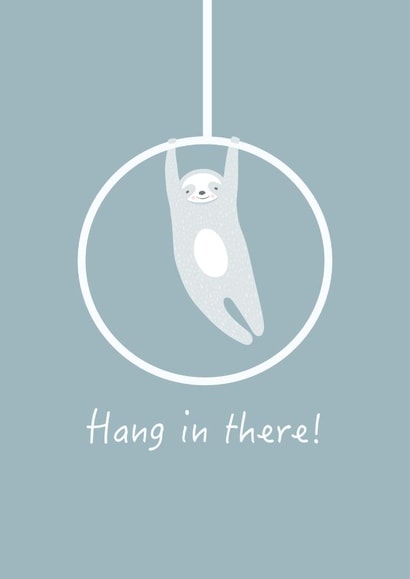 Hang in there circus sloth created by Cards by Anna