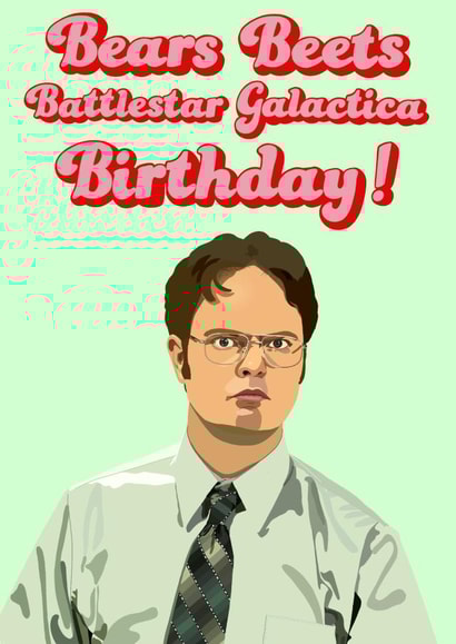 Dwight Schrute The office Birthday Card 21131 created by Alexa Makes Cards