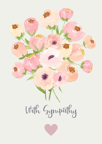 Floral sympathy card created by Love Gifts