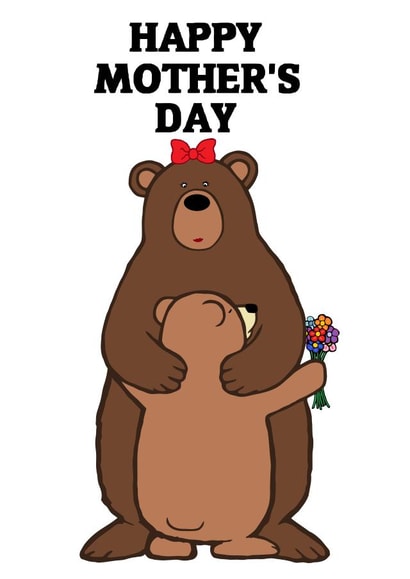 HAPPY MOTHER'S DAY BEAR CARD created by CARDTOON