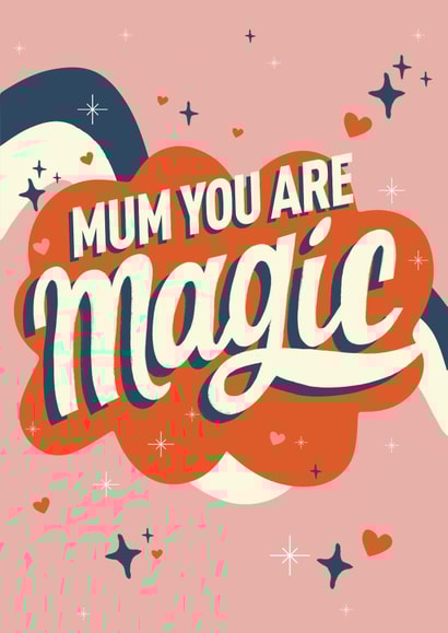 magic typography Mothers Day Card 33077 created by Wild Card