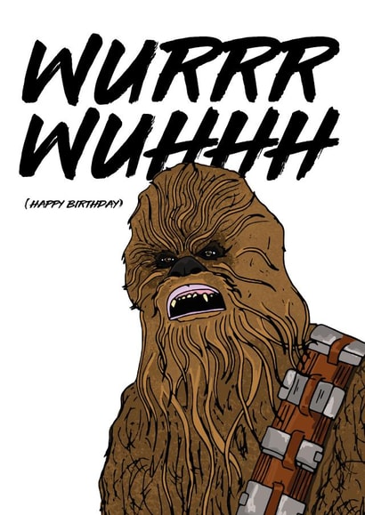 chewbacca card chewy card Card 47993 created by Freckle & Specs