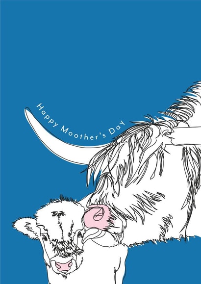 highland cows cows Mothers Day Card 41309 created by Mor Creative