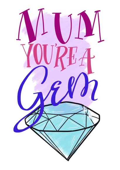 gem gemstone Mothers Day Card 17179 created by Claire Legg