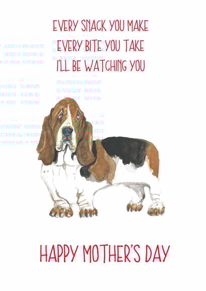 snack dog Mothers Day Card 14250 created by Sarah Maddox