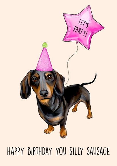 silly silly sausage Birthday Card 20830 created by Poppy & Mabel 