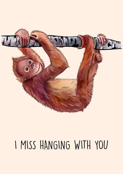 animal monkey Send A Smile Card 20831 created by Poppy & Mabel