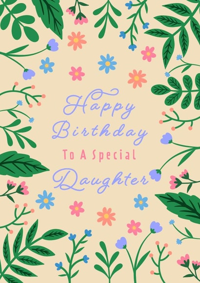 special daughter Birthday Card 1798 created by Kamiya Chirodian