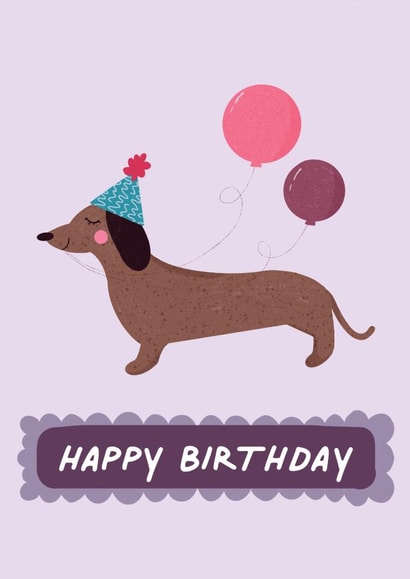 balloons party hat Birthday Card 21776 created by Little Mint Prints