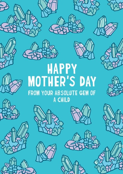 Pastel Gem Crystal Mother's Day card created by Mythokell