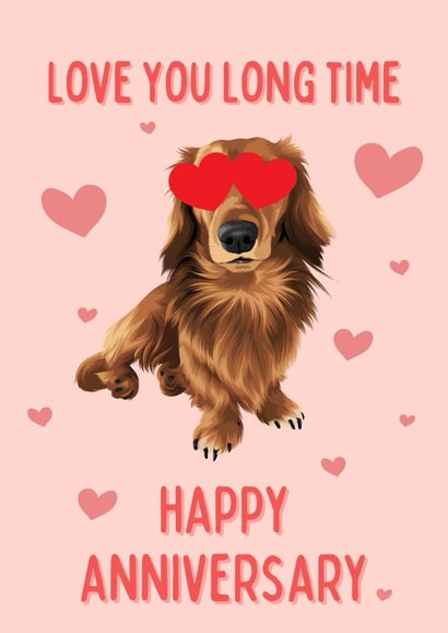 love you dog Anniversary Card 21720 created by Cujo Creations
