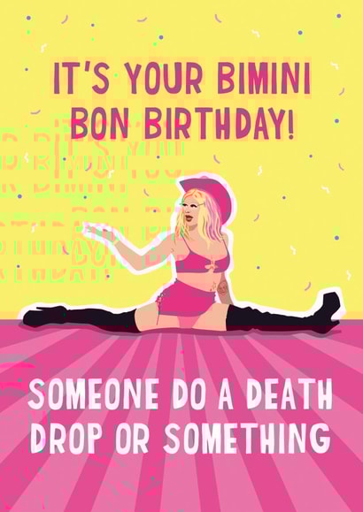Bimini Bon Boulash Drag Queen Birthday card created by Mythokell
