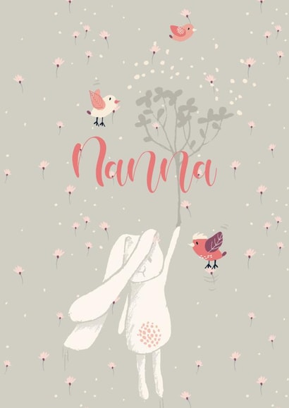 Pretty Mothers Day Card - Nanna - Bunny created by Family Designs