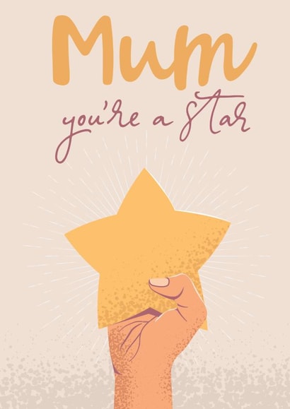 star hand Mothers Day Card 33818 created by Family Designs