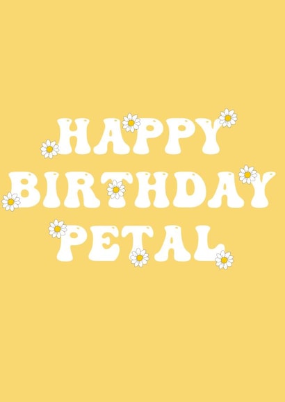 petal nickname Birthday Card 21890 created by Charlotte Webb