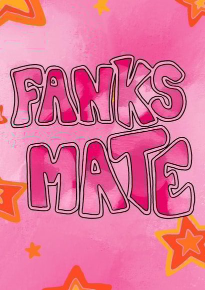 fanks thanks Thank You Card 48427 created by Jellie Store