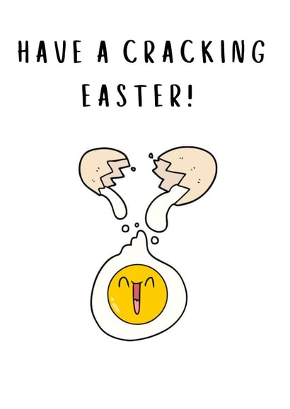 cracking pun Easter Card 21726 created by Fran Caines