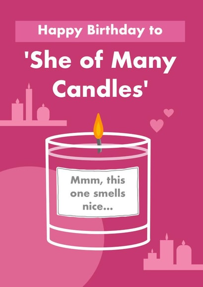 She of Many Candles Birthday Card created by Card and Cake