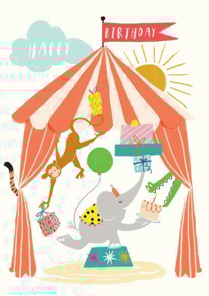 circus circus tent Birthday Card 21502 created by DOTS + STRIPES