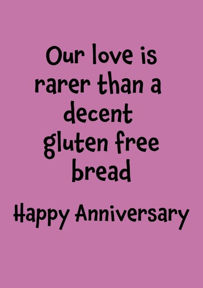 gluten free gluten Anniversary Card 15652 created by size3art