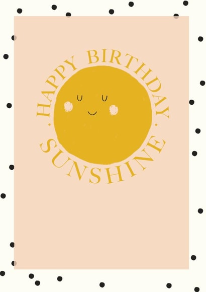 Cute sunshine birthday card created by DOTS + STRIPES