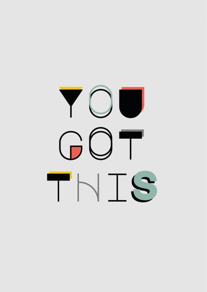 modern contemporary Good Luck Card 12101 created by Kayleigh Designs