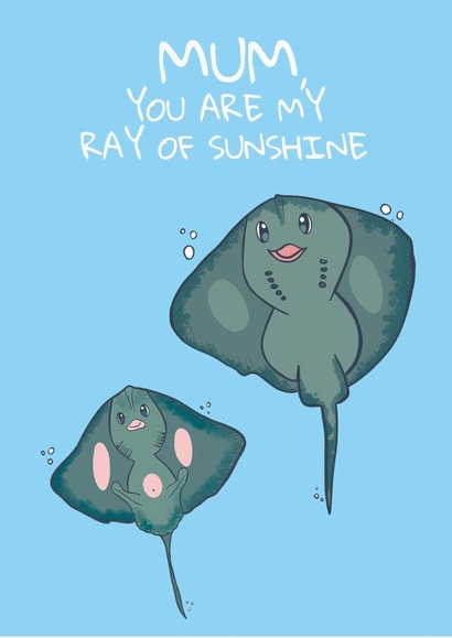 mum stingray Mothers Day Card 47950 created by Petals and Letters