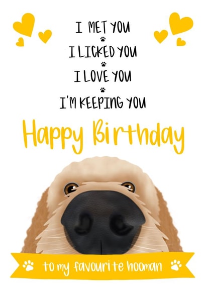 Cute Happy Birthday Card from the Dog 1001 created by The Merry Giraffe