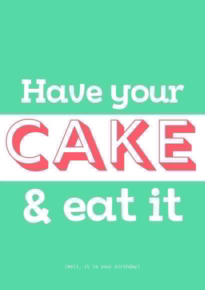 modern cake Birthday Card 11890 created by Whaley Nice Designs