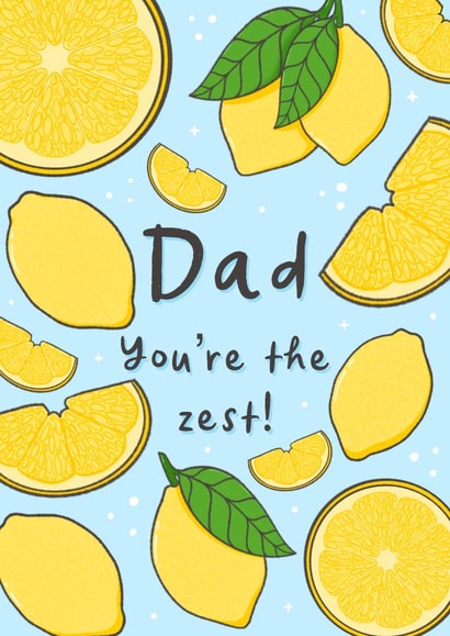 Dad birthday or fathers day funny lemon card created by The Laughing Sloth