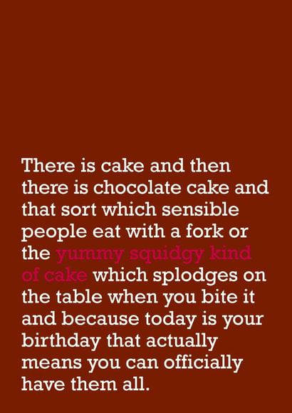 cake food Birthday Card 21391 created by The Right Lines