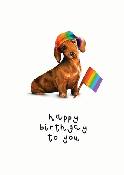 rainbow flag rainbow Birthday Card 14818 created by Hot Dog greetings