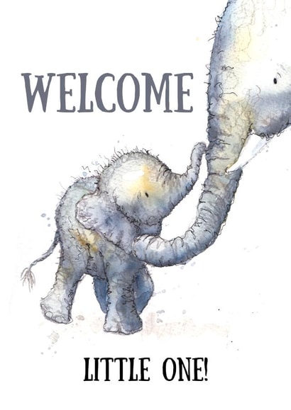 New baby Elephant Card created by Kate Garrett