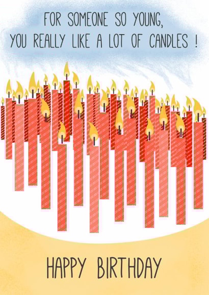 Lot's of candles, Birthday Cake created by @simonwelchillustration