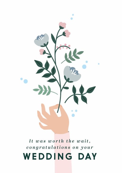 Finally your wedding day - Floral wedding card created by Libby Whiteside