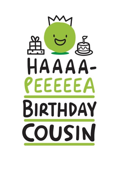 cousin pun Birthday Card 4740 created by Conor Rawson