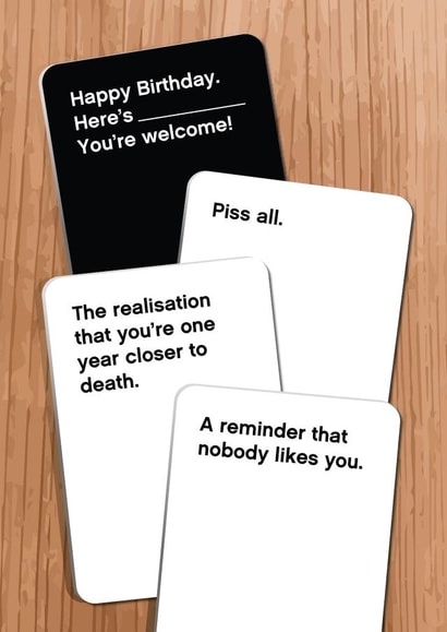 Happy Birthday Rude Playing Cards created by 0-pen Sesame