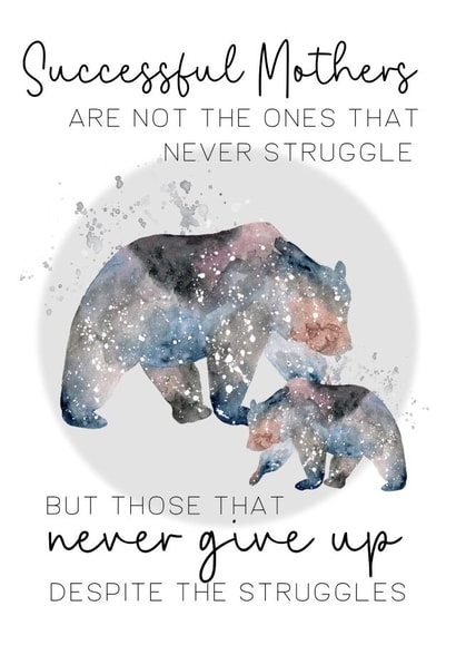 bear mother Mothers Day Card 36105 created by JJ & Roo