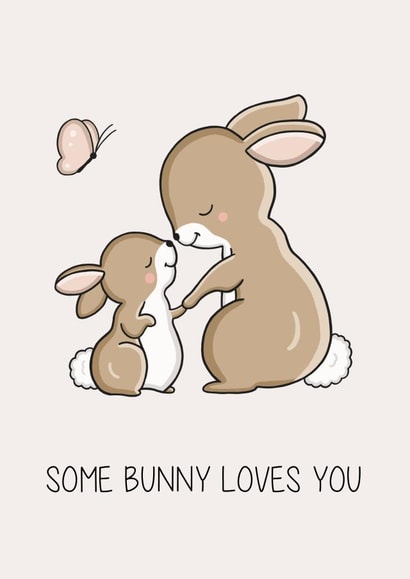 Bunny Rabbit Easter Card 17301 created by Creaternet