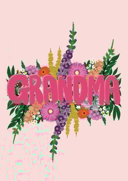 Pretty Mothers Day Card - Grandma - Flowers created by Jessica Morgan-Helliwell