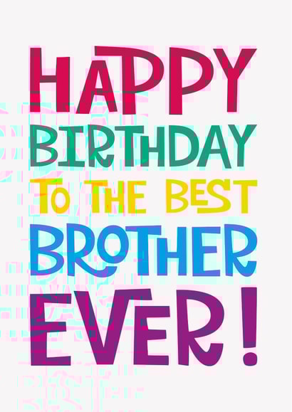 Best Brother Birthday Card created by Poppy Lane