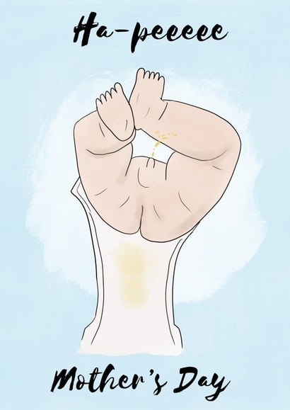 Funny Mother’s Day card, nappy card created by Prints by hc.x