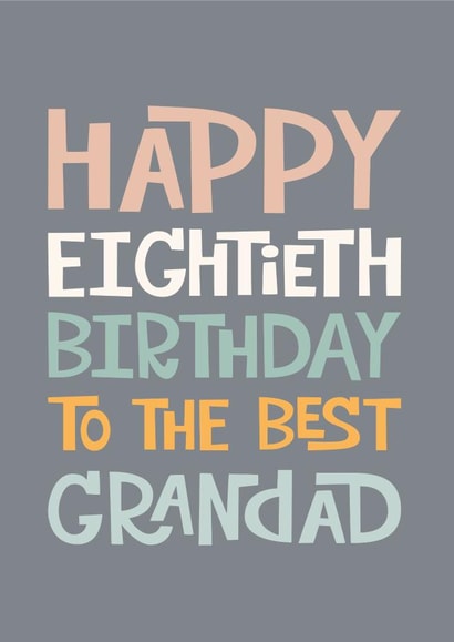 Grandad's 80th Birthday Card created by Poppy Lane