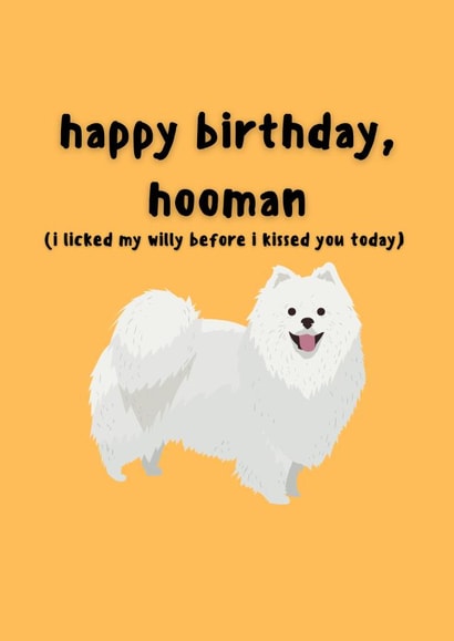 hooman licked Birthday Card 31174 created by EalainXDesigns
