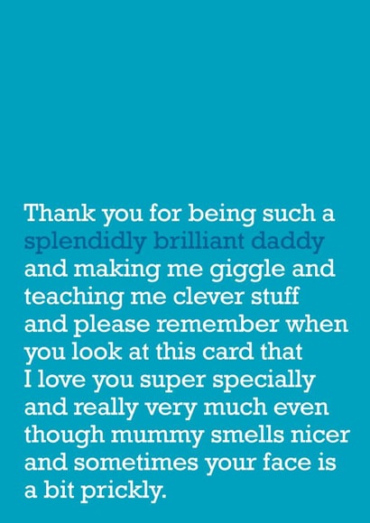 poem dad Father's Day Card 47107 created by The Right Lines
