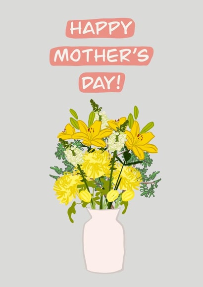 Classic Mothers Day Card - Mum - Flowers - Happy Mother's Day created by @lydiapimmdraws