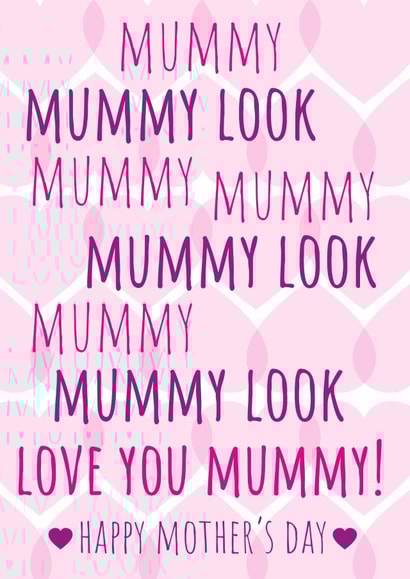 mummy look Mothers Day Card 47170 created by AG77 Design