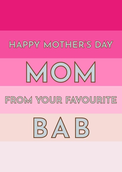 mom bab Mothers Day Card 21975 created by Quirky Cards