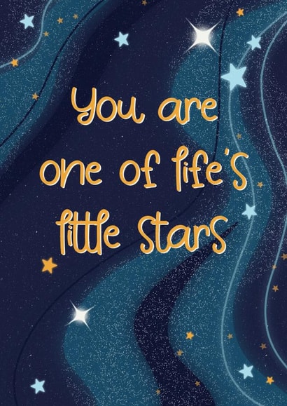 Little star loving miss you card created by The Girl Next Draw Cards