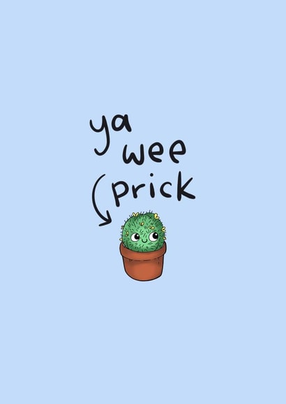 Wee Prick Card created by Hannah Gabriel
